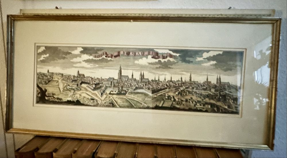 Grafika Panorama Breslau Wrocław  F.B.Werner
