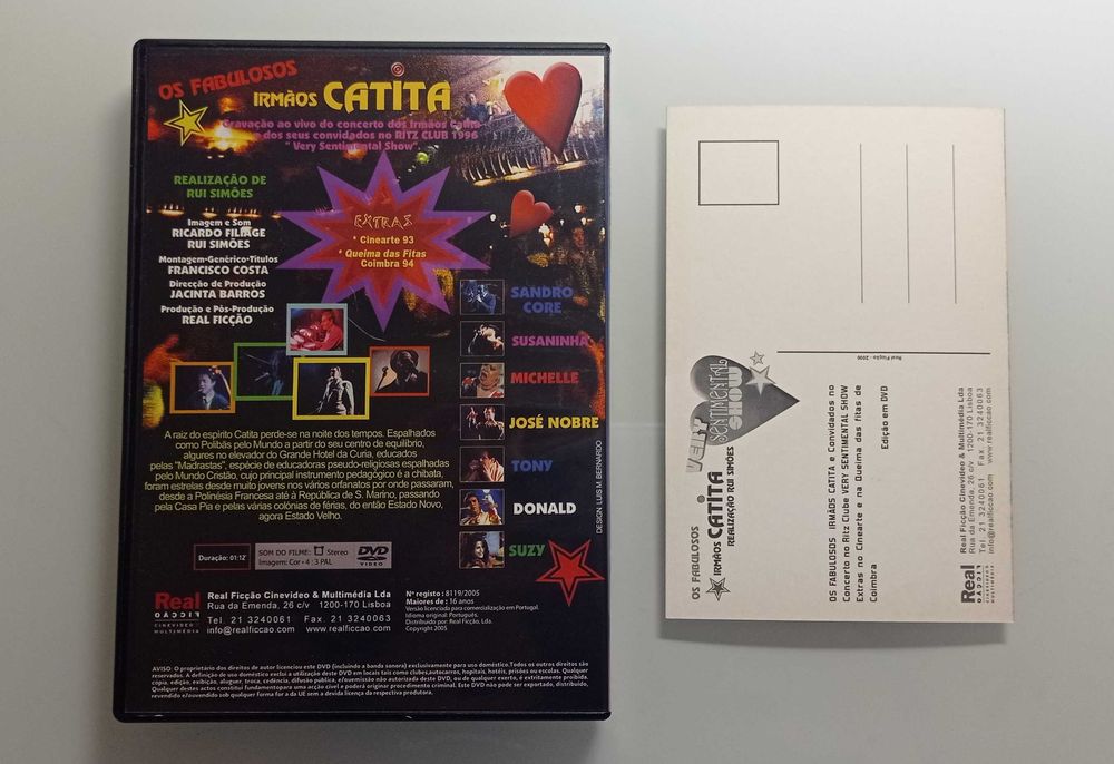 Manuel J Vieira DVD Os Fabulosos Irmãos Catita - Very Sentimental Show
