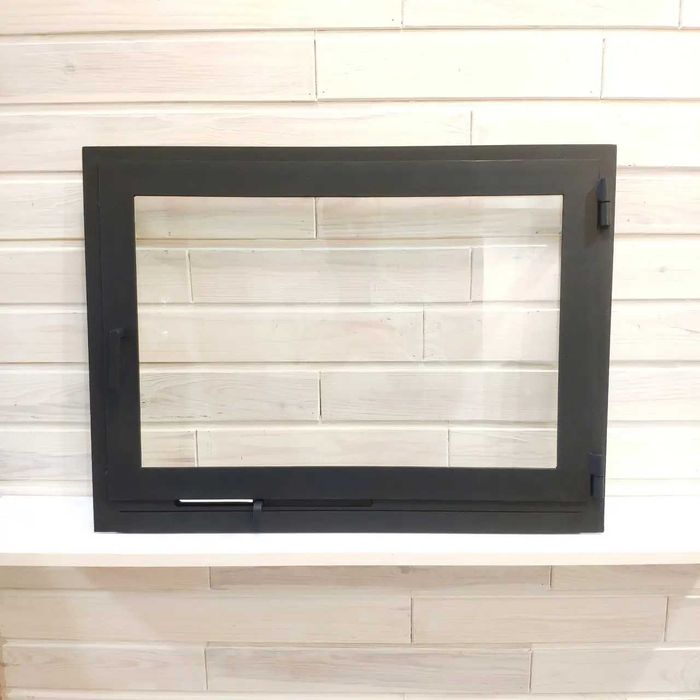 Дверца для камина со стеклом Hetta Mia 450*600 - гладкое лицо