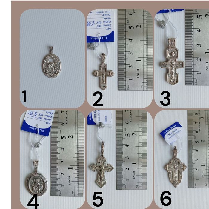 Срібні хрестики,іконки 925