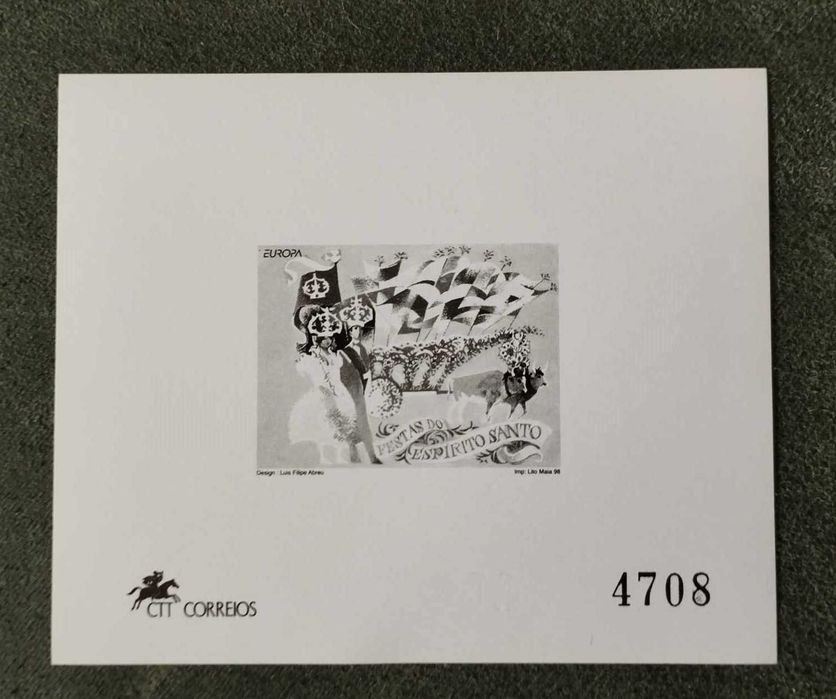 1998 - Provas Preto/ Branco Livros CTT - Festas Nacionais