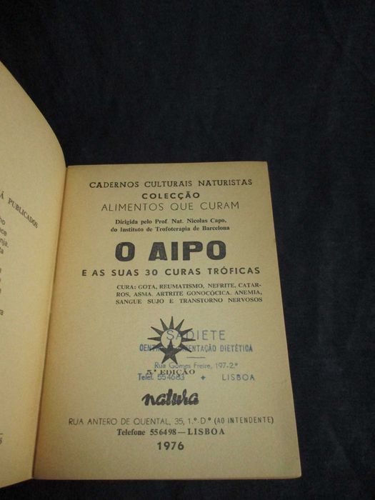 Livro O Aipo e as suas 30 curas tróficas