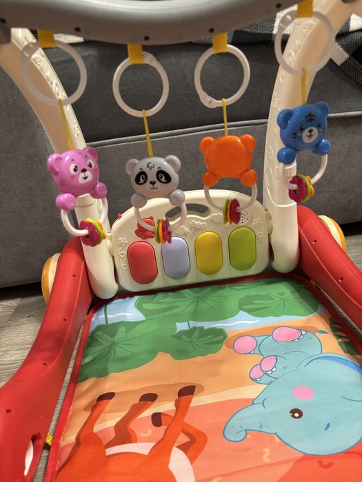 Ігровий розвиваючий музичний килимок для немовляти  2в 1