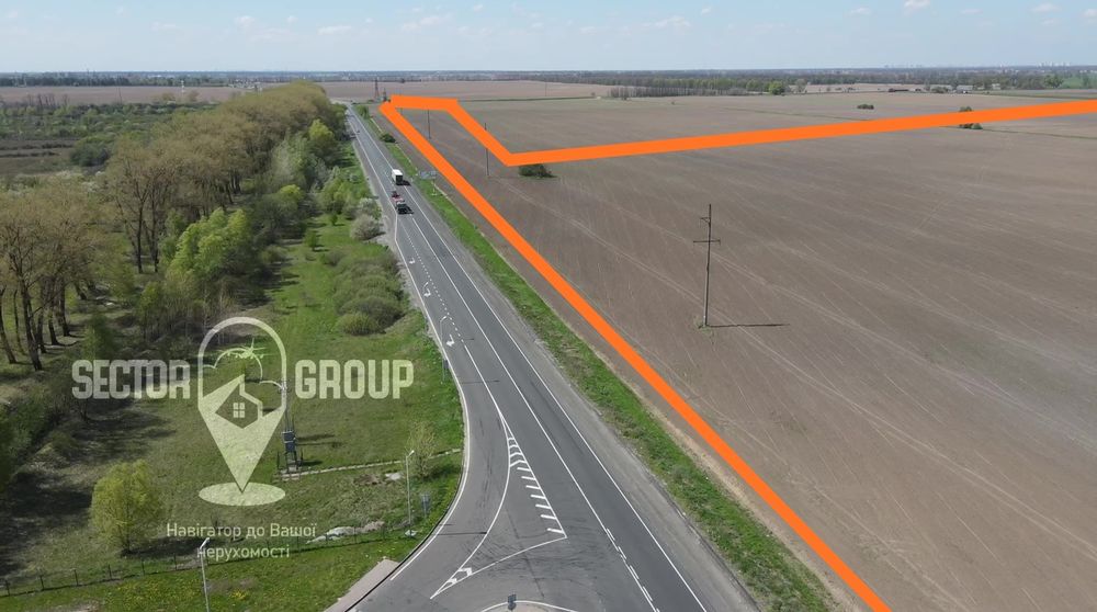 Від 1 га Землі промисловості на фасаді окружної, можна частинами.