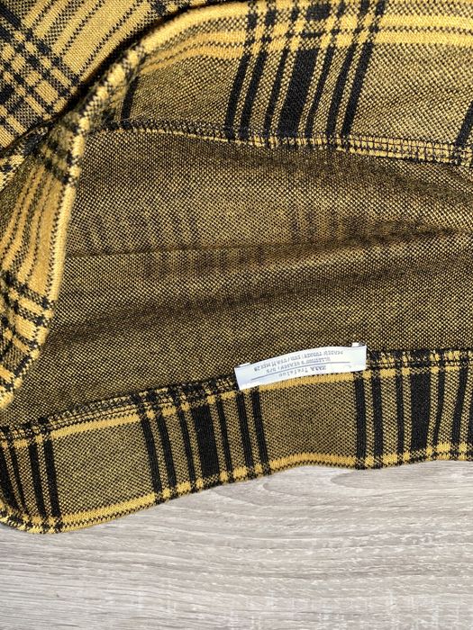 Spódnica trapezowa w kratkę Zara żółta czarna