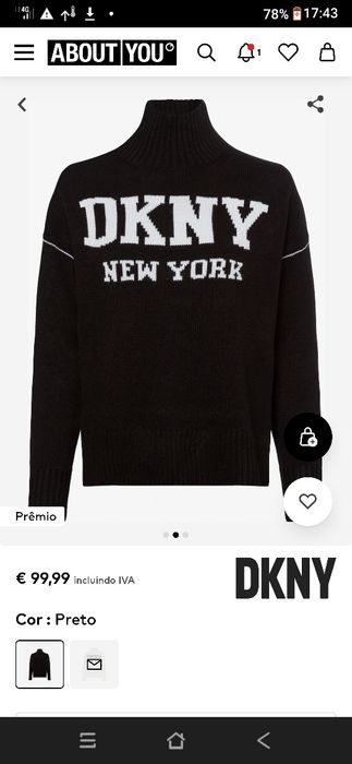 Camisola DKNY Senhora Nova tamanho M
