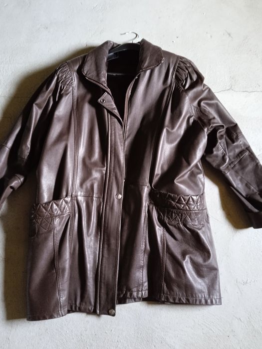 Kurtka brąz skórzana XL