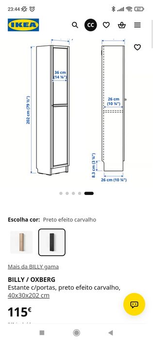 Estante com porta IKEA branca
