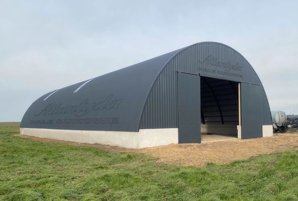 Hala Łukowa Magazynowa Stalowa tunelowa przęsło wiata konstrukcja