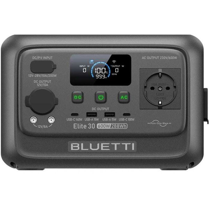 Зарядна станція Bluetti Elite 30 V2, 600W, 288Wh