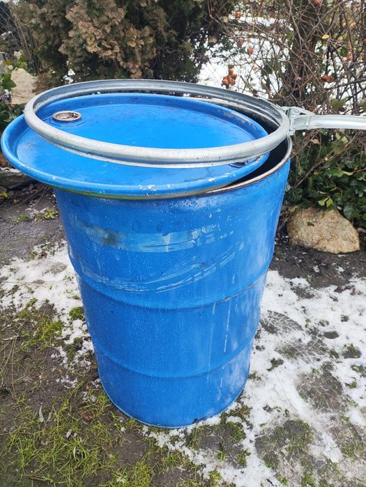 Beczka 200l z pokrywą