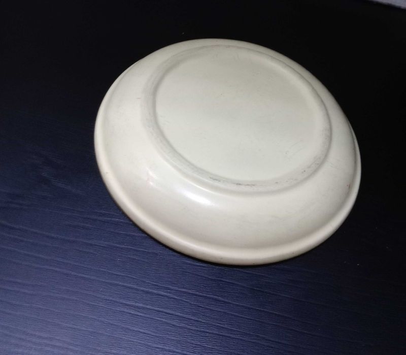 Prato aperitivos, antigo em grés, Bege, sarapintado, típico do Grés