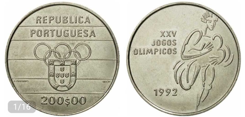 Moedas de 200$00 escudos Portuguesas de coleção
