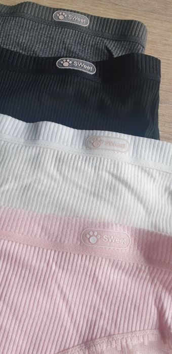 4×Damskie majtki figi w prążek S/M