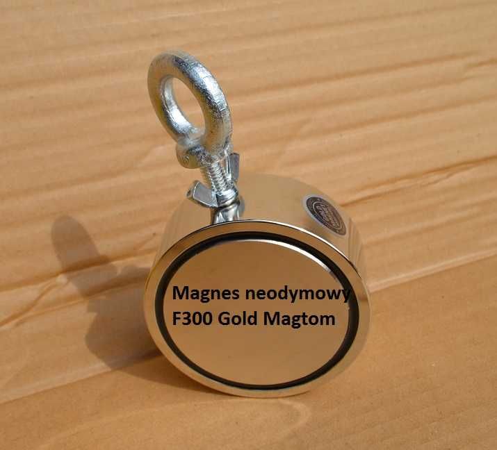 Magnes neodymowy do poszukiwań F 300 GOLD Oryginał Magtom na prezent