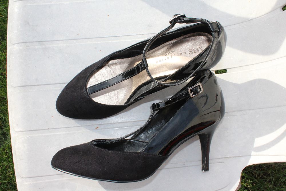 eleganckie szpilki w rozm 40 M&S czarne czółenka