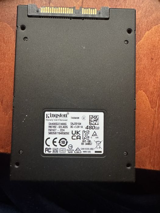 SSD накопичувач Kingston, обʼємом 480 GB