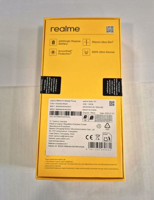 Realme Note 70T recursos AI 6000mah GPS