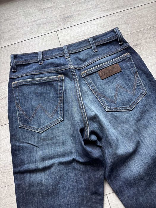 Wrangler Texas Stretch W32 L34 Jeansy Męskie Regular Straight Granatowe