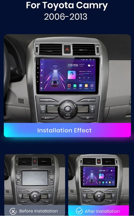 Rádio 2din android Toyota corolla 2006 a 2013 gps wifi Carplay NOVO