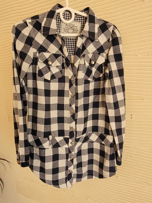 Koszula 140 w kratę dziewczęca