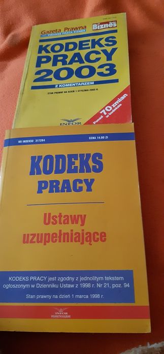 Prawo karne, Kodeks Cywilny, Kodeks Pracy, KP 2003