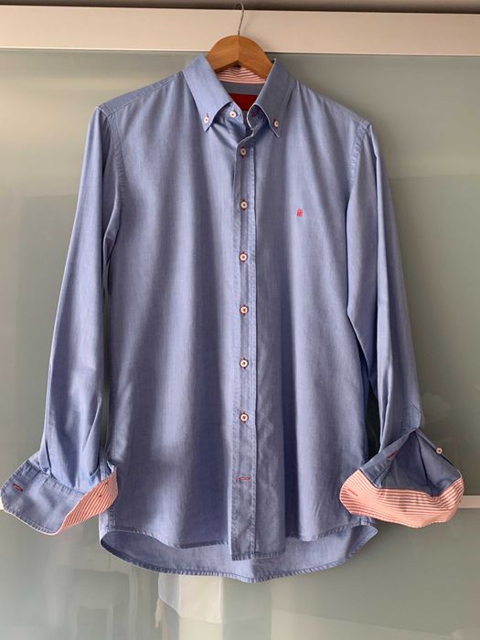 Camisa Carolina Herrera Azul 15 1/2