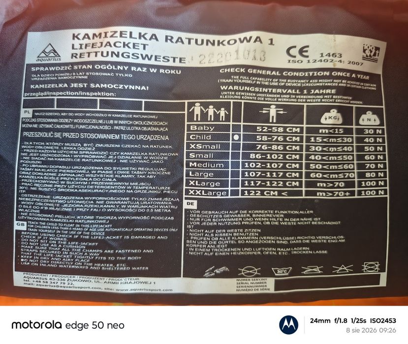 Kamizelka ratunkowa
