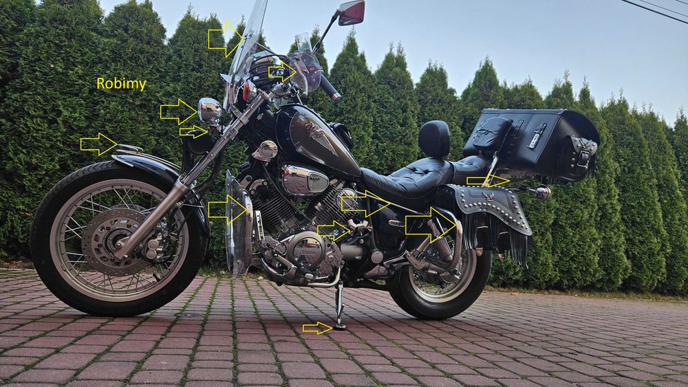 YAMAHA XV 750 XV 1100  Virago Gmole tylne szyba