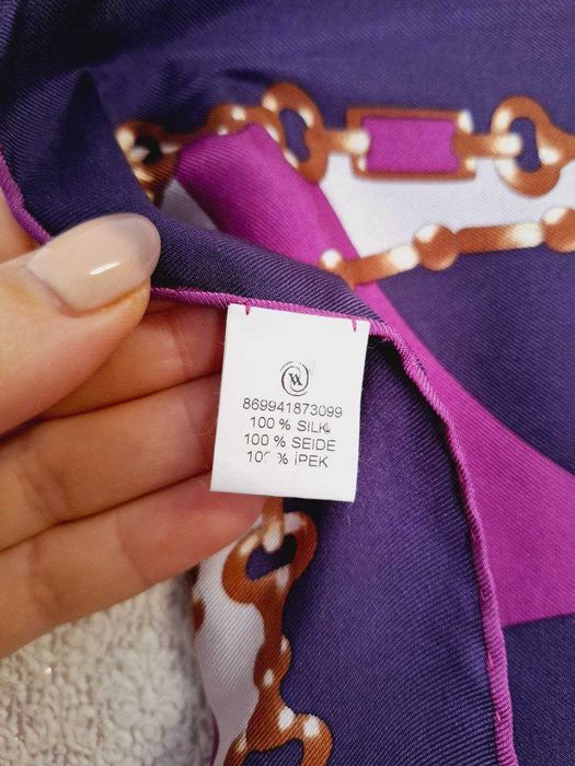 Хустка жіноча шовкова Vakko преміум Розмір 90х87 см