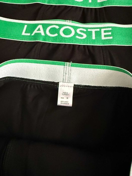 Чоловічі труси Lacoste Green чорні. Мужские боксеры Лакост черные