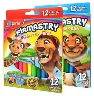 Flamastry 12 kolorów. InSpiria. Nowy Produkt