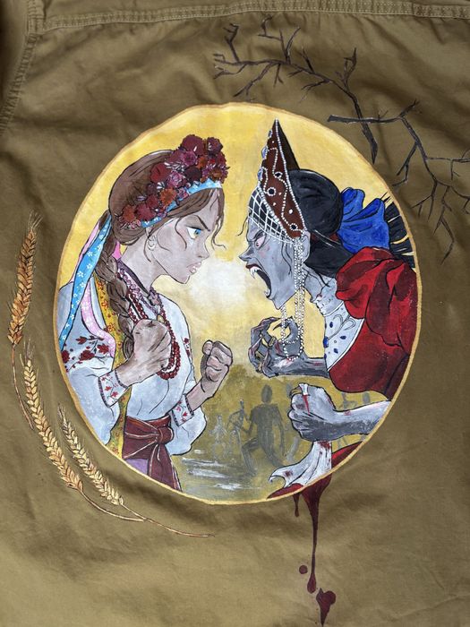 HAND MADE Сорочка з ручним патріотичним розписом