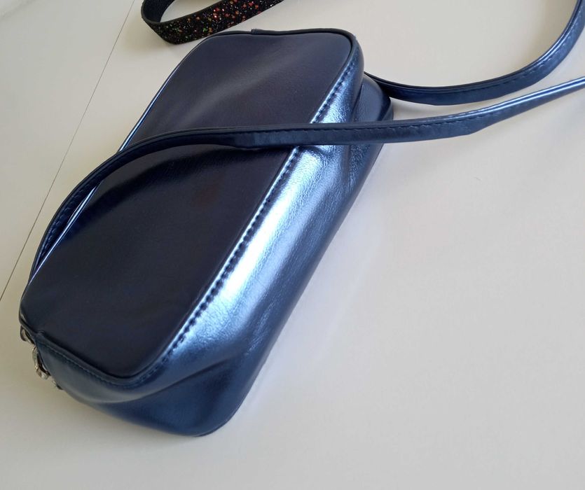 Torebka Promod metaliczna niebieska