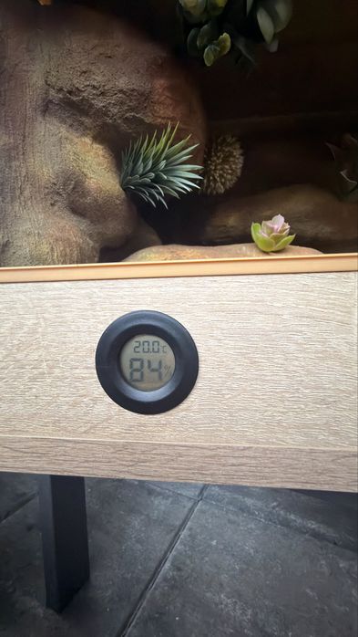 Terrarium 80x40x40cm, Regulator temperatury, 2x wejscia pod żarówkę