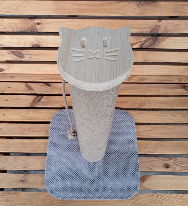 Когтеточка з дерева 65/82/102см 11Ø для Великих котів для мейнкунів