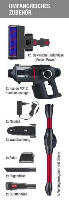 Odkurzacz ręczny i podłogowy "MX 12" Redline z 2 filtrami HEPA