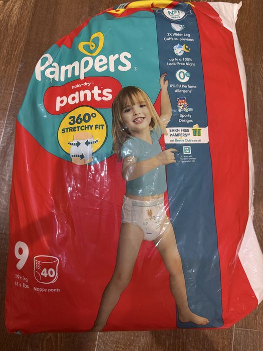 Підгузки-трусики Pampers 9 beby-dry, розмір 9