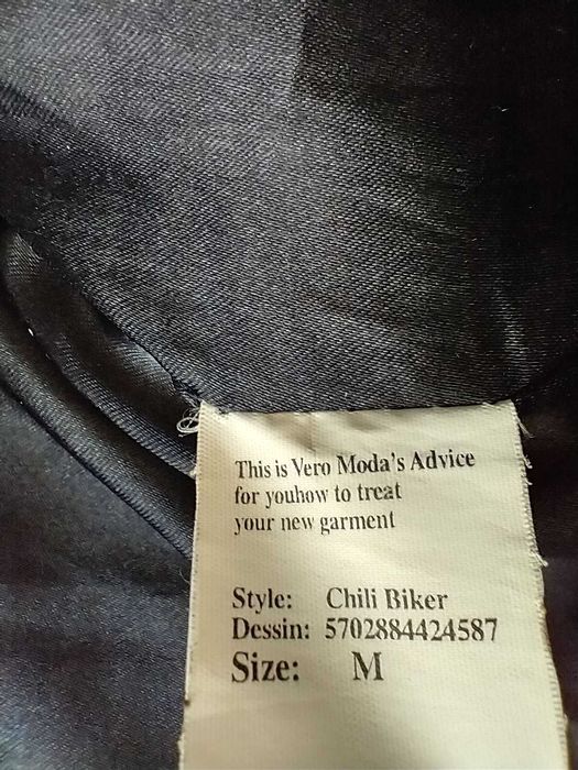 Vero Moda kurtka skóra naturalna Chili Biker M