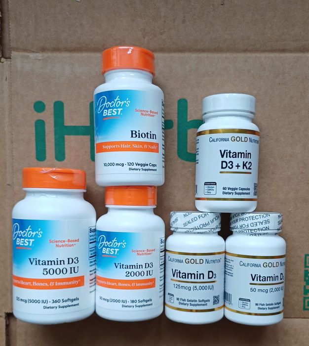 California Д3, immune 4, Д+К2, лютеїн, омега-3, біотин