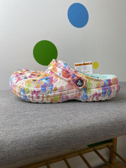 Утеплені сабо Crocs Classic Lined Tie Dye