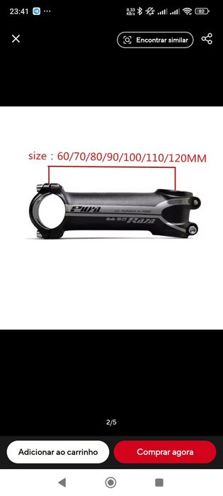 Avanço haste para bicicleta