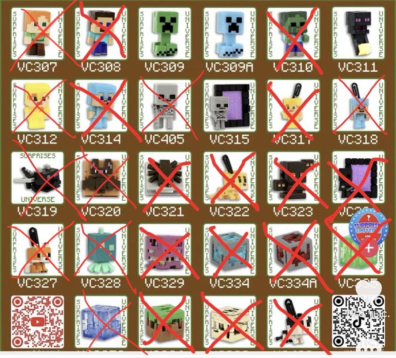 Фігурки Майнкрафт Кіндер Джой