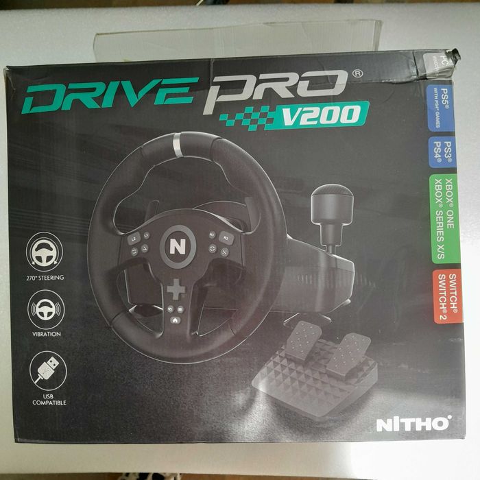 Ігровий кермовий комплект NiTHO Drive Pro V200 (Педалі + КПП)