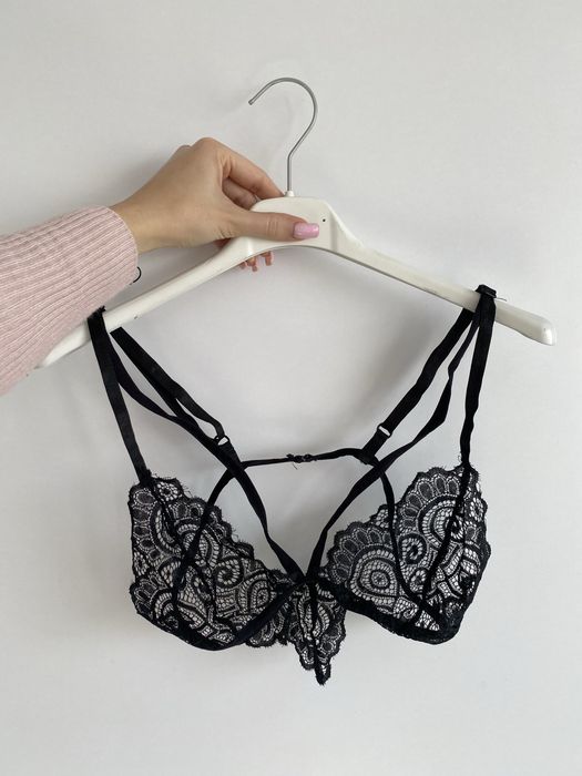 Bielizna komplet koronka sexy komplet regulacja czarny