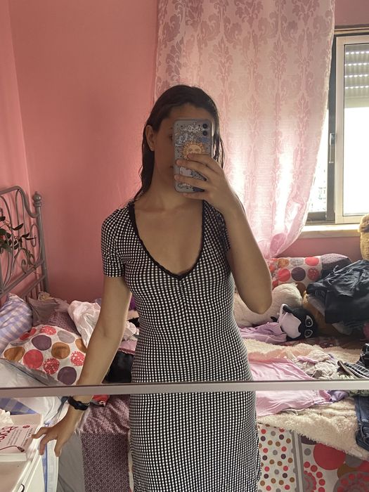 Vestido riscas stradivarius Amora •