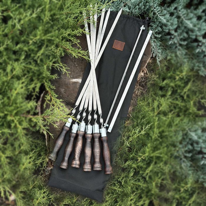 Набір шампурів у чохлі BS65 Набор шампуров в с мангалом-рамкой в чехле