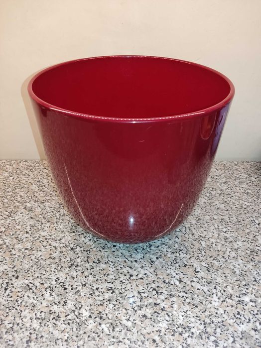 Donica doniczka ceramiczna czerwona śr. 28 cm