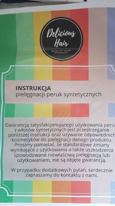 Peruka z włosów syntetycznych - ROKOKO