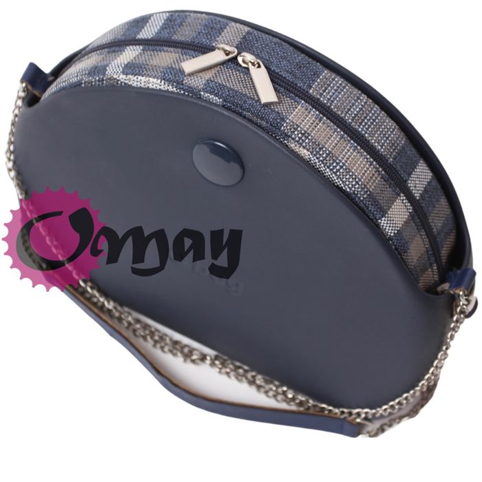 Granatowy organizer do OBAG MOON LIGHT krata granat beż wkład OMAY